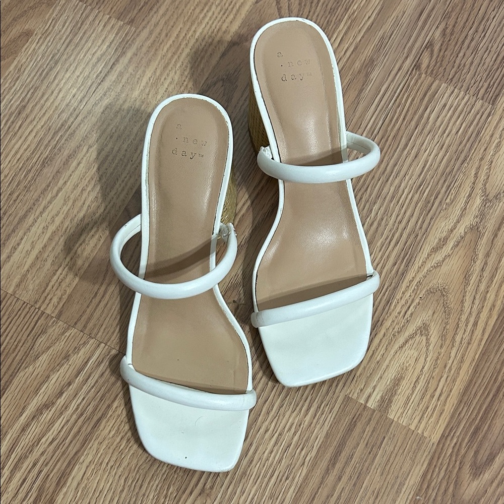 a new day White Heeled Sandals
